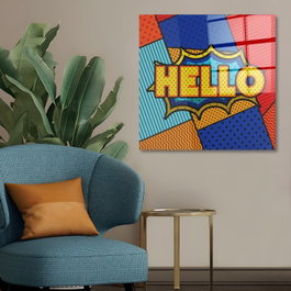 Wallity Cuadro Decorativo de Vidrio Templado Multicolor 70 x 70 cm
